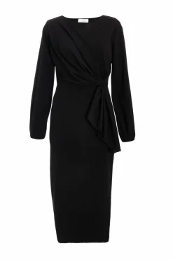 Midi Dresses*Quiz Knot Detail Midi Dress Black