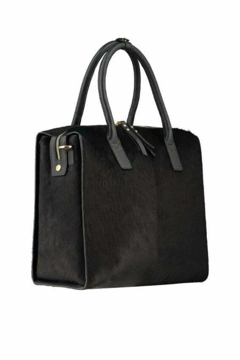 Cross-Body Bags*Sostter Large Calf Hair Leather Grab Bag | BYRYA Black