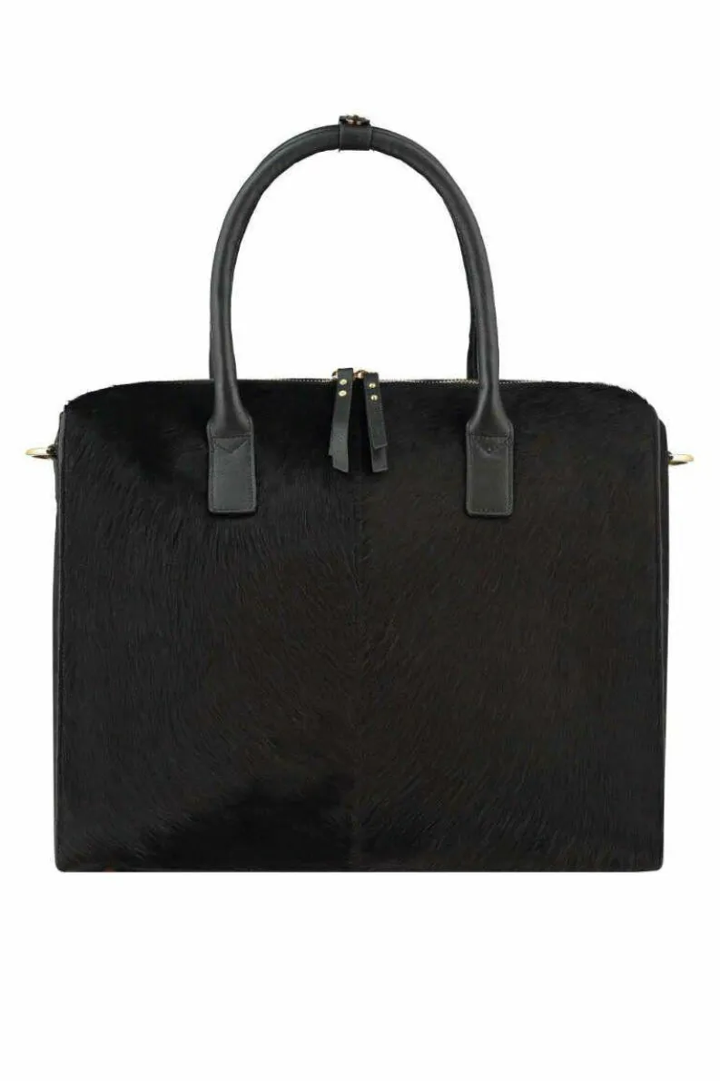 Cross-Body Bags*Sostter Large Calf Hair Leather Grab Bag | BYRYA Black