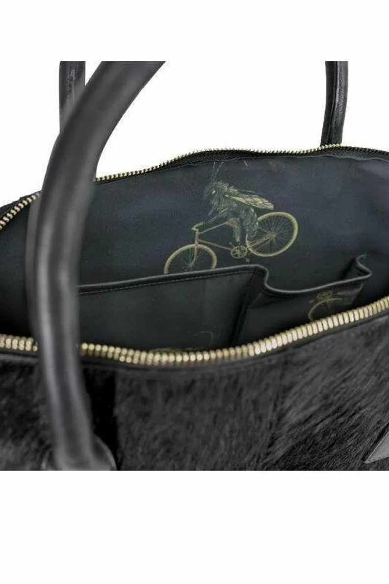 Cross-Body Bags*Sostter Large Calf Hair Leather Grab Bag | BYRYA Black