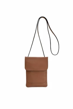 Cross-Body Bags*Sostter Black Leather Phone Crossbody Mini Bag Camel