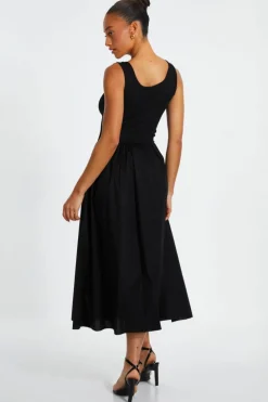 Midi Dresses*Quiz Midi Skater Dress Black