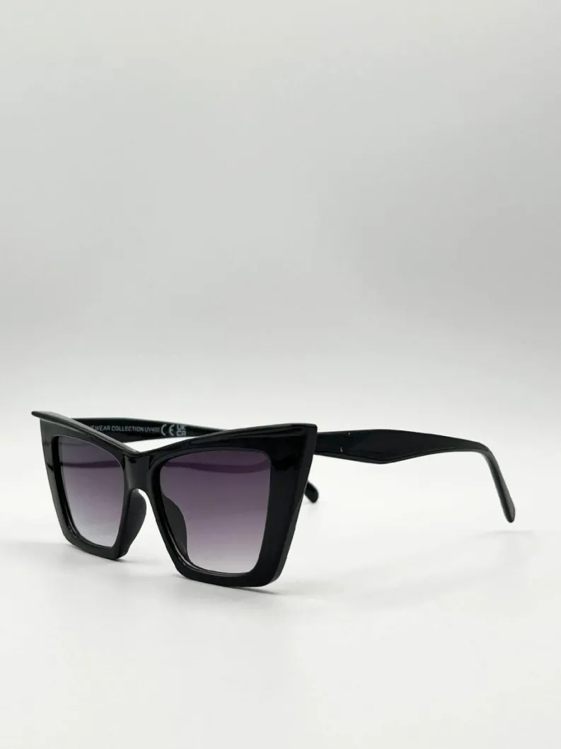 Sunglasses*SVNX Oversized Cateye Sunglasses Black