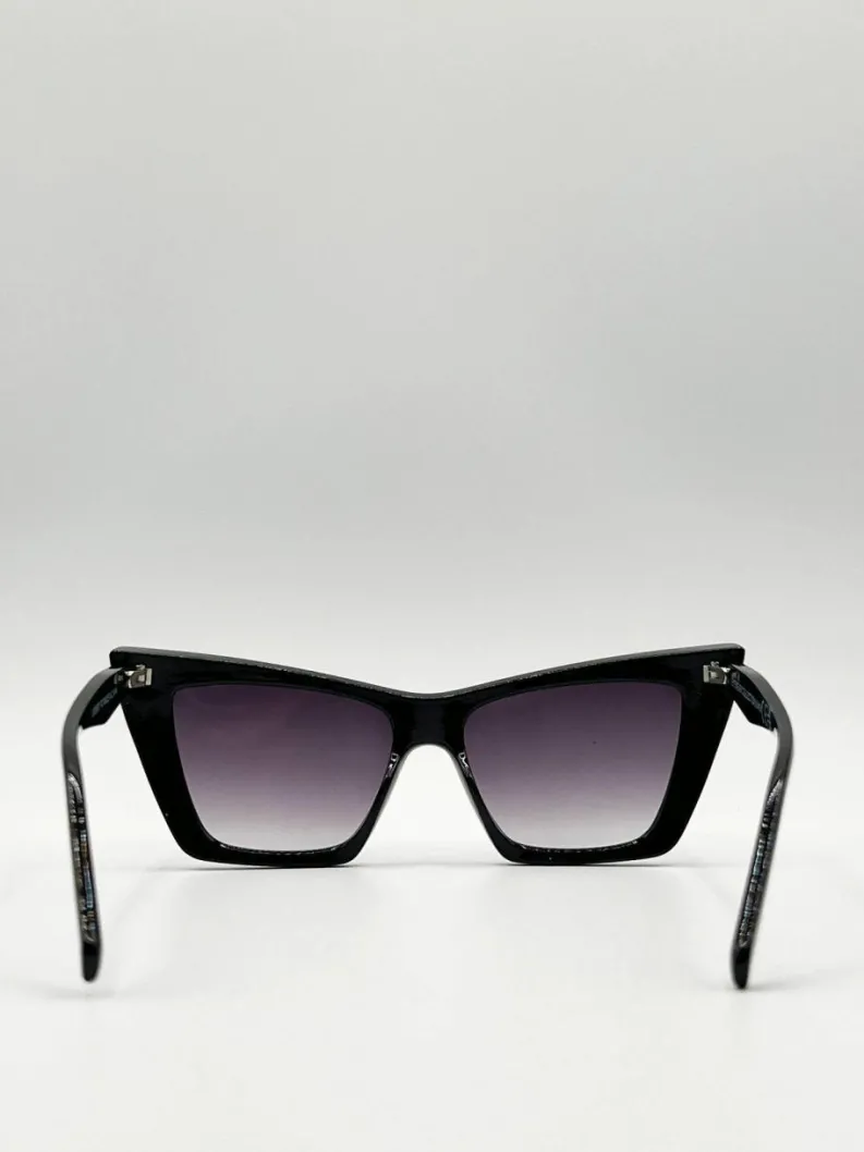Sunglasses*SVNX Oversized Cateye Sunglasses Black