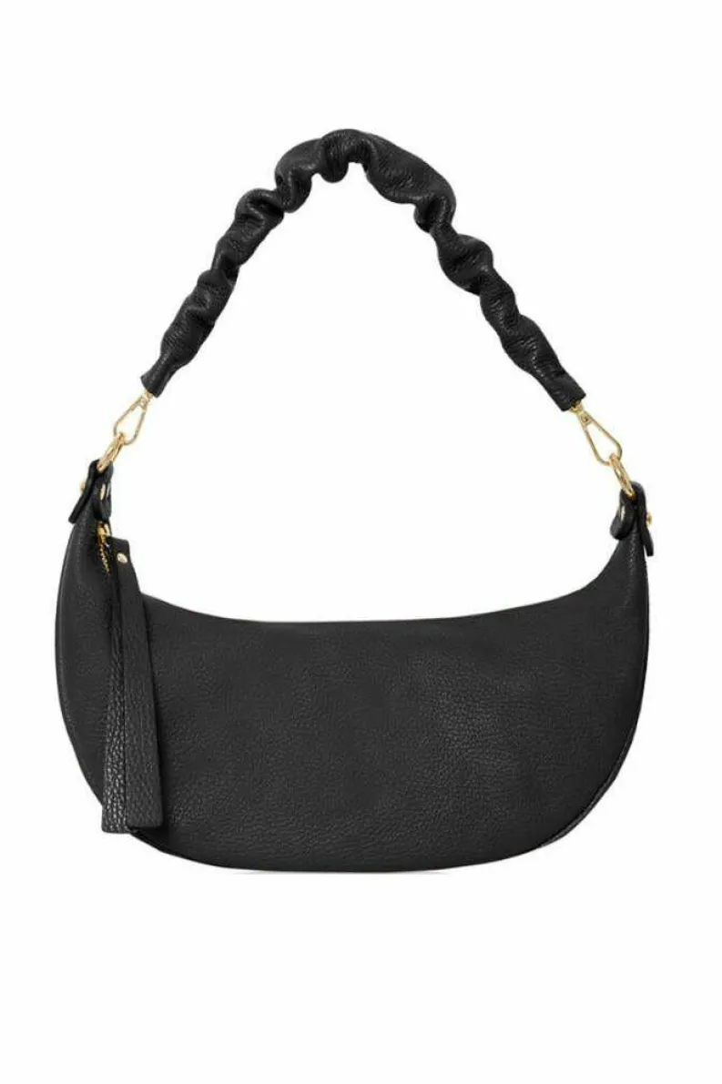 Shoulder Bags*Sostter Black Pebbled Baguette Leather Shoulder Bag | BDAYB Beige