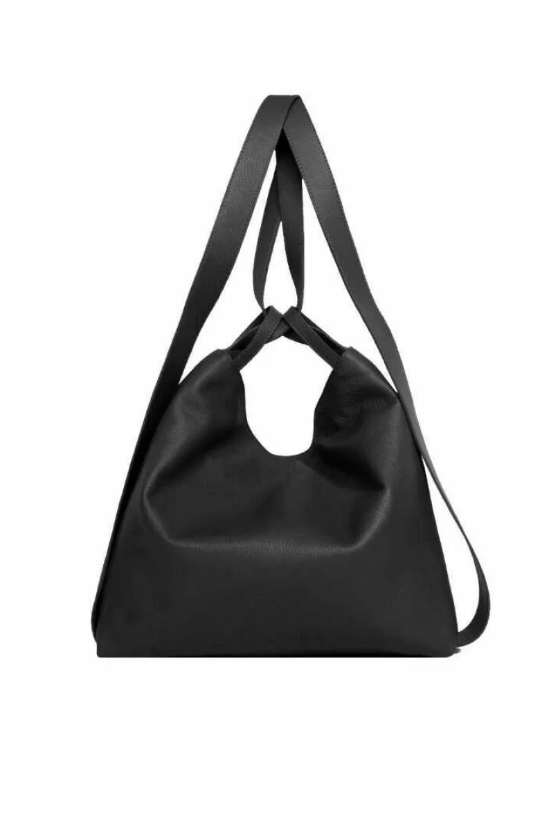 Cross-Body Bags|Handbags*Sostter Pebbled Leather Convertible Tote Backpack | BYEDD Black