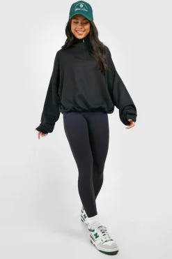 Sweatshirts|Hoodies & Sweatshirts*boohoo Petite Basic Half Zip Sweater black