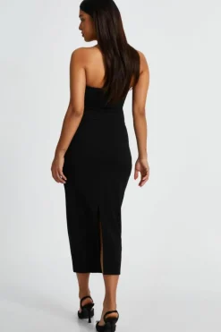 Bodycon Dresses*Quiz Petite Corsage Midaxi Dress Black
