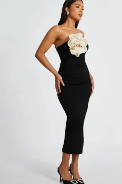 Bodycon Dresses*Quiz Petite Corsage Midaxi Dress Black