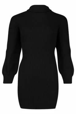 Jumper Dresses|Jumper Dresses*boohoo Roll Neck Blouson Sleeve Jumper Dress black