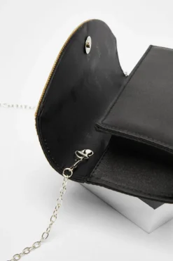 Handbags|Clutch Bags*Quiz Satin Embellished Clutch Bag Black