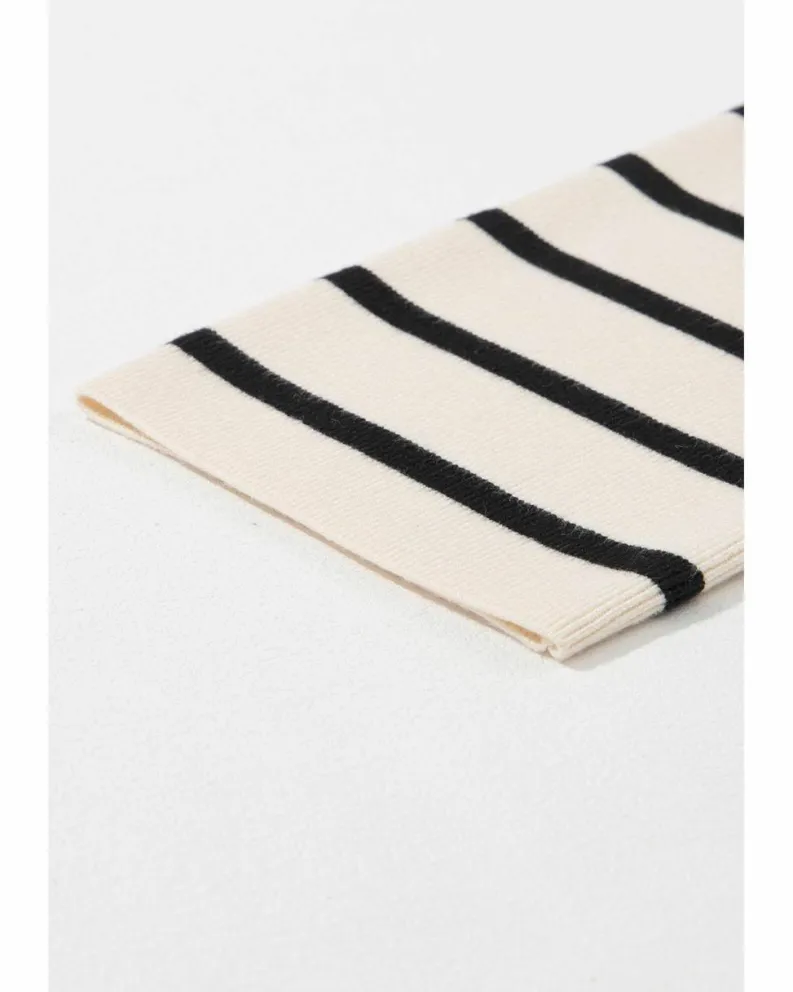 Cardigans*Azura Exchange Black Stripe Flap Pocket Buttoned Cardigan Sweater Multi