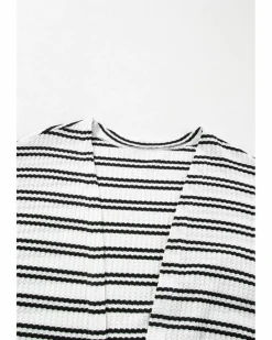 Cardigans*Azura Exchange Black Stripe Print Open Front Duster Cardigan Multi