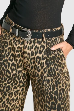 Belts*boohoo Western Buckle Belt black