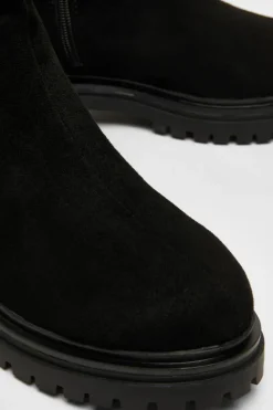 Ankle Boots*Quiz Wide Fit Faux Suede Ankle Boots Black