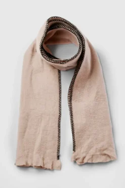 Hats & Gloves|Hats & Gloves*boohoo Blanket Stitch Trim Knitted Scarf stone