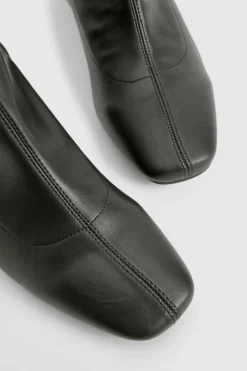 Heels|Heeled Boots*boohoo Block Heel Metal Detail Chelsea Boots black