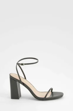 Sandals|Heels*boohoo Block Heel Two Part Sandals black