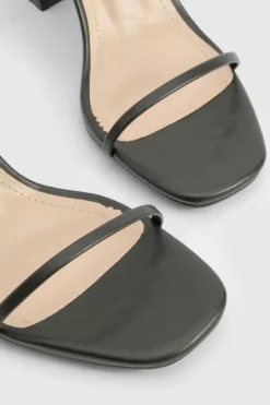 Sandals|Heels*boohoo Block Heel Two Part Sandals black