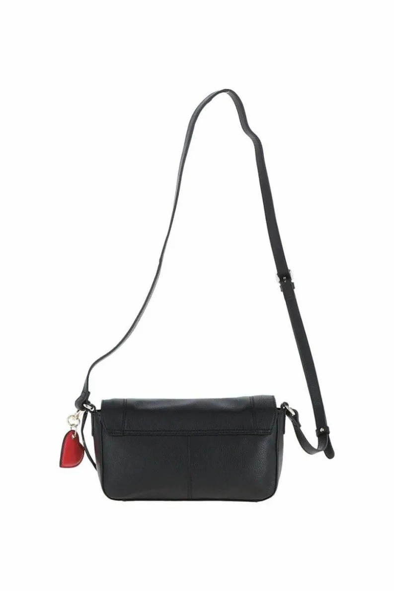 Shoulder Bags|Handbags*Ashwood Leather Blossom Flap Over Real Leather Shoulder Bag Black