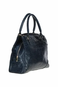 Shoulder Bags|Handbags*Ashwood Leather Borsa Verniciata' Three Section Shoulder Bag Navy