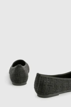 Ballet Flats|Flats*boohoo Boucle Ballet Flats black