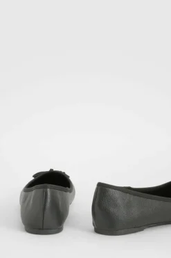 Ballet Flats|Flats*boohoo Bow Detail Ballet Flats black