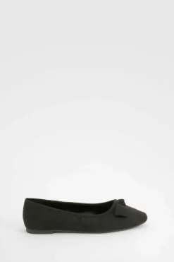 Ballet Flats|Flats*boohoo Bow Detail Ballet Flats black