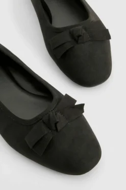 Ballet Flats|Flats*boohoo Bow Detail Ballet Flats black