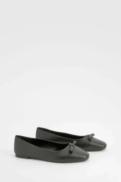 Ballet Flats|Flats*boohoo Bow Detail Ballet Flats black