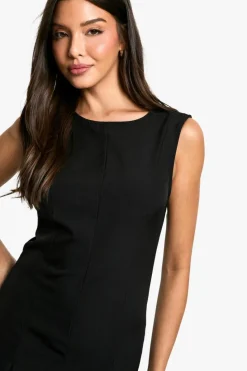 Skater Dresses|Suits & Tailoring*boohoo Box Pleat Tailored Mini Dress black