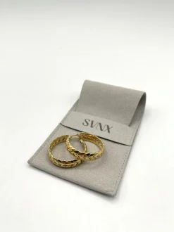 Earrings*SVNX Braided Hoop Earrings in Gold