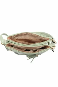 Cross-Body Bags*Kitise Braided Trim Double Compartment Crossbody Bag with Tassel Charm Baby Pink
