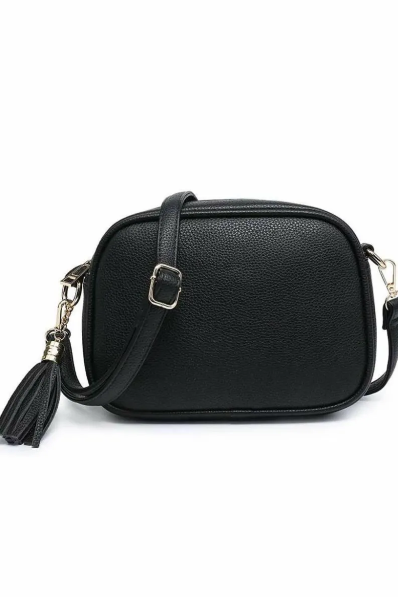 Cross-Body Bags*Kitise Bright Colour Small Crossbody Camera Bag with Tassel Charm Black