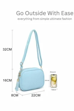 Cross-Body Bags*Kitise Bright Colour Small Crossbody Camera Bag with Tassel Charm Black