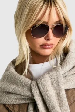 Sunglasses*boohoo Lenses Aviator Sunglasses brown