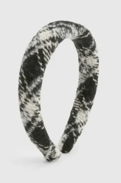 Hair Accessories*boohoo Brushed Check Padded Headband black
