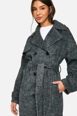 Up To 80% Off Winter Warmers|Wool Look Coats*boohoo Brushed Oversized Wool Look Coat charcoal