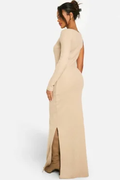 Maxi Dresses*boohoo Brushed Rib Maxi Dress stone