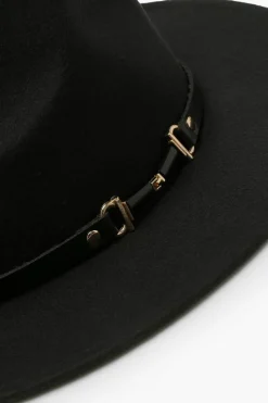 Hats & Gloves|Hats & Gloves*boohoo Buckle Detail Fedora Hat black