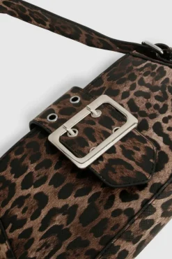 Shoulder Bags|Handbags*boohoo Buckle Detail Shoulder Bag leopard