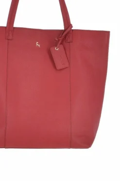 Shoulder Bags|Handbags*Ashwood Leather Bulky Long Handle Leather Shopper Bag Dark Red