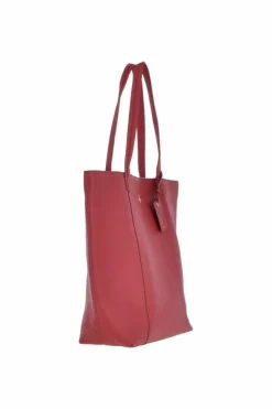 Shoulder Bags|Handbags*Ashwood Leather Bulky Long Handle Leather Shopper Bag Dark Red