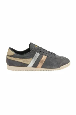 Trainers*Gola Bullet Mirror Trident' Suede Lace-Up Trainers Grey