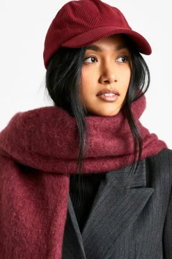 Hats & Gloves|Hats & Gloves*boohoo Corduroy Baseball Cap burgundy