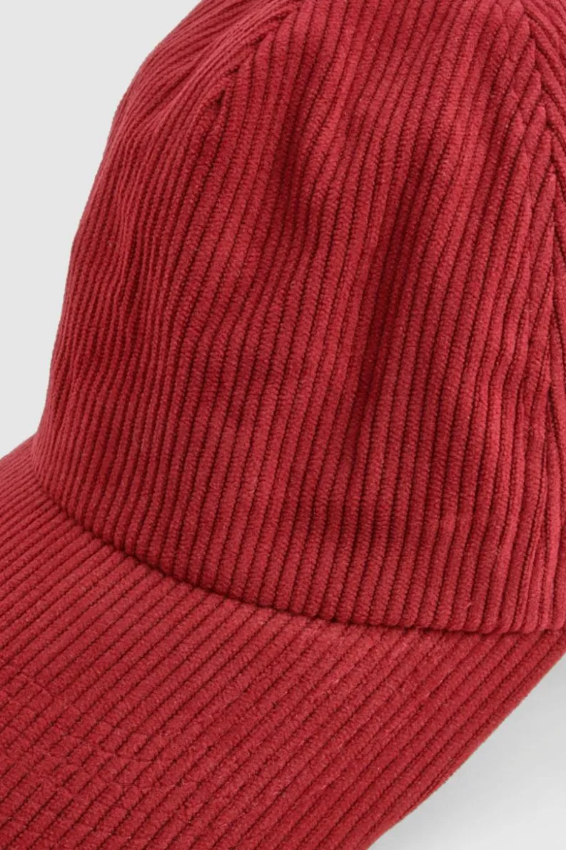 Hats & Gloves|Hats & Gloves*boohoo Corduroy Baseball Cap burgundy