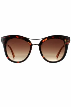 Sunglasses*Guess Butterfly Shiny Smoke Mirror GF0304 Black