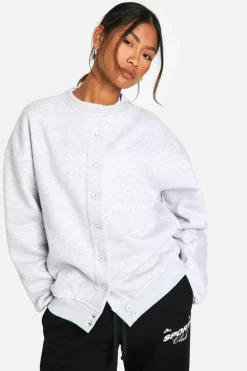 Sweatshirts|Hoodies & Sweatshirts*boohoo BUTTON THROUGH CARDIGAN ash grey