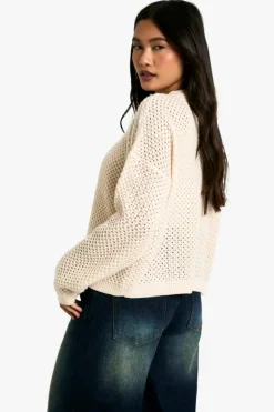 Cardigans*boohoo Button Through Cardigan cream