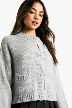 Cardigans|Up To 80% Off Winter Warmers*boohoo Button Through Soft Knit Cardigan grey